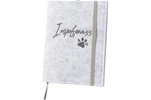 luxdag Custodia per passaporto di vaccinazione in feltro per animali domestici – Custodia protettiva per carta d'identità UE – Vaccino per viaggi e trasporto