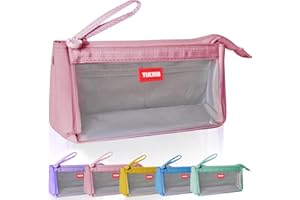 hzzycer Large Pencil Case Big Capacity Pencil Bag Portable Pencil Case for Girls and Boys Pencil Pouch Suitable for Middle High School College Students (Pink)