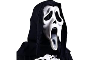 Bstask Schrei Maske Halloween Ghostface Maske Horror film Maske Scream Maske Gruselige Halloween Geister Maske