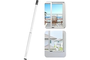 ACEMINING Barre de Porte, Barre de Sécurité Baie Vitrée d'armature Lourdes, 85-127cm Ajuster la Barre Grille Fenetre Securite, Barre Anti Effraction, Barre de Sécurité pour Porte Coulissante