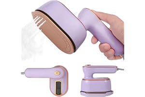 LMTNNB Reise-Dampfbügeleisen für Kleidung, tragbarer Mini-Handheld-Leichtdampfer, 180° drehbar, Bügel-Bügel-2 in 1,Schlafsaal-Essentials, Kleidungs-Hand Multi-direktionale anwendbare Dampfer ﻿
