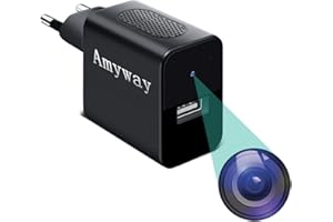 AMYWAY Mini kamera 32 GB 1080p przenośna mała kamera wideo USB mini kamera do monitoringu z noktowizorem na podczerwień/czujnikiem ruchu wielokrotnego użytku