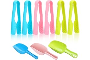 BEIMEIII Lot de 9 accessoires de bar à bonbons comprenant 6 pinces à sucre et 3 pelles à bonbons pour cuisine, mariage, fête, bar, buffet, barbecue