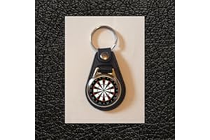 DOTTSMUSIC Darts/Dartboard - Faux Leather Keyring