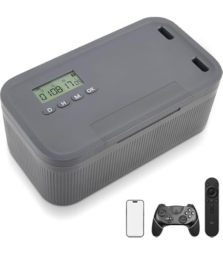 Time Lock Safe Timed Lock Box, Phone Lock Box With Timer Unplug From ...
