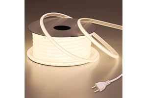BENLUN Tira LED COB 220V 20 Metros, 4000K Blanco Natural Luces de LED Exterior Impermeable, 10W/M CRI 90+ Flexible Luz LED sin Transformador para Habitacion Techo, Decoración, Patio