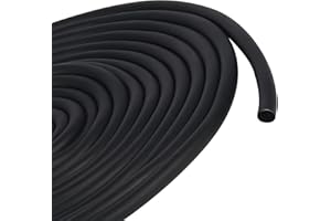 SDLDEER SDLEDER Cordón Redondo de Polietileno para Juntas de 5 m x 6 mm de Diámetro, Perfil de Relleno Redondo de Espuma y Junta de Polietileno para Juntas de Puertas y Ventanas, Paredes y Techos