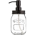 Kilner Liquid Soap & Lotion Dispenser 500ml Glass Jar with Stainless Steel Pump – Durable, Perfect for Kitchen and Bathroom Use