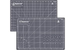 Headley Tools Eingedickt A3 Schneidematte - 30 x 45 cm Selbstheilende Nähmatte, doppelseitig, 5-lagig, für Näharbeiten, Handwerk, Hobby, Stoff, Scrapbooking-Projekt, (Grau)