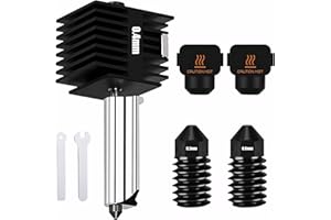 SENLINLIN Upgrade Hotend Kit für Bambu Lab A1/A1 Mini, 0.4mm 3D Printer Print Head Hot End Heating Block Kit mit 2 replaceable hardened steel 0.2mm/0.6 nozzles and Silicone Socks for Bambulab A1/A1 Mini