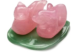 JUANXIAN Różowy kwarc kaczki mandarynki na awenturynie lotos/fengshui ozdoby 3,8 cm W Free Mxsabrina czerwony sznurek bransoletka Y1372 (3,8 cm)