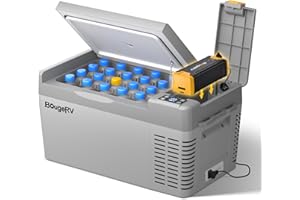 BougeRV CRPRO 20L 12V/24V nevera de coche (gris) y 220 Wh estación de energía portátil para CRPRO nevera portátil