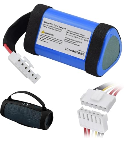 Batterie Remplacement Pour JBL Charge 4 - Li-ion 3,7V 7800mAh (ID998, SUN-INTE-118) Avec Outil