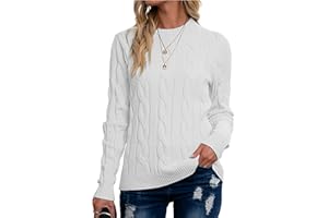 Breampot Pullover Damen Casual Strickpullover Winter Rundhals Lose Pulli Warm Outwear Pullover Oberteile