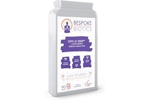 BESPOKE BIOTICS L-Lysine 1000mg - XL Box 3 Months 90 caps Not 60 | Opti- Ly 1000™ |Essential Amino Acid | Athletic Performance| Muscle Power | BP | Heart| Cold Sores| Leaky Gut| Sugar Support| Mood| Exam Anxiety