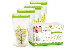 AMERTEER Breastmilk Storage Bags, 112 Count BPA Free Convenient Milk Storage Bags For Breastfeeding | 8oz/250ml, 2 Easy Pouring Spouts & Self-Standing Design, Milk Freezer Bag
