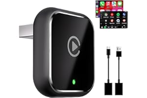 Mynoveex 2025 Upgrade 2 in 1 Wired auf Wireless Adapter for Apple CarPlay/Android Auto, Plug & Play, Automatische Wiederverbindung, Mini & Stabiler T-Design für 927+ Cars(Excludes BMW& Tesla) - Grau
