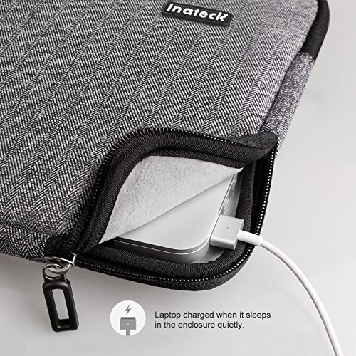 Inateck Hülle 13 Zoll Grau Schutzhülle für Laptops 13,3″ Laptop Tasche Business 13 Zoll Apple Macbook Pro Retina und Macbook Air Chromebook Dell XPS 13 Lenovo Yoga Laptop Sleeve - 5