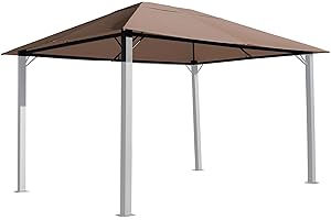 QUICK STAR Ersatzdach für Pavillon Paris 3x4m Pavillondach Taupe Beigegrau