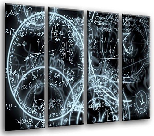 MULTI Wood Printings Art Print Box Framed Picture Wall Hanging - Maths, Physical, (Total Size: 51,6" x 24,4") - Framed And Ready To Hang - ref. 26439