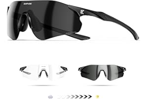 KAPVOE K108 Occhiali da Sole Fotocromatici per Corsa Uomini Donne Unisex Occhiali Sportivi Trasparenti Protezione UV400 Montatura TR90 Per MTB e Ciclismo Outdoor