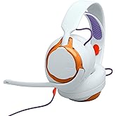 JBL Quantum 250, Gaming Kulaklık,Kablolu,Beyaz&Turuncu | Uzay Sesi JBL Quantum, G&uuml;r&uuml;lt&uuml; &Ouml;nleyici Mikrofon, Apple/PC/Xbox/Play