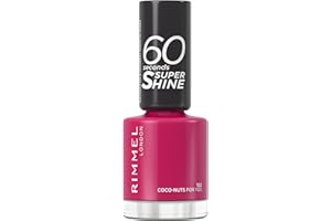 RIMMEL LONDON RIMMEL 60 Seconds Super Shine Smalto, Smalto asciugatura rapida, Colore vibrante, A lunga tenuta, 8 ml, 152 - Coco Nuts for You