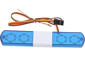 ‎VGEBY VGEBY RC Auto LED Licht, Simulationsdesign 4 Modi RC Polizei Blitzlampe LED Alarmlicht für 1/8 1/10 RC Autos Blau Auto Modelle