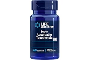 Life Extension, Tocotriénols Super Absorbables, Vitamine E et Tocotriénols, 60 Capsules molles, Sans Gluten, Sans Soja, Sans OGM