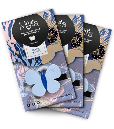 Marta La Farfalla – Bubble XXL – Set 3 Deodoranti Auto – Profumo Bubble Gum – Diffusore Per Bocchette