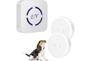 WERPOWER EverNary Dog Door Bell Wireless Doggie Doorbell for Potty Training with Warterproof Touch Button Dog Bells Included Receiver + Transmitters