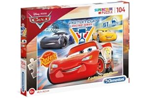Clementoni - 27072 - Puzzle 104 Elementów Super Kolor Disney Cars