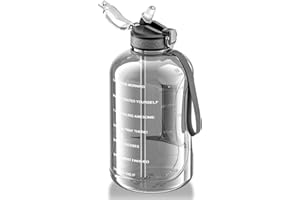 GLEKGLEK Butelka na wodę ze słomką 3 L bez BPA Motywacyjne oznaczeniem czasu sportowe butelki na siłownię kemping jogę podróże