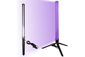 GAOUTO 10 W, 395-405 nm, 42 cm, włącznik/wyłącznik, światło UV, statyw podłogowy, do klubu, na imprezę, Halloween, dekoracja