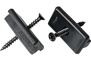 200 Stück WPC Clips, 6 mm Terrassenclips Kunststoff für WPC/BPC Dielen, Versteckte Befestigung mit T-Clip + Schrauben (Schwarz)