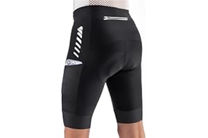 Wulibike Padded Cycling Shorts Mens 3D,Cycling Shorts Men,Road Bike Shorts Men,Quick Dry Breathable with Pocket Shorts