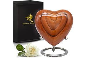 SOLACE FOREVER Kleine Urne – Mini-Urne für menschliche Asche – perfektes Andenken für Asche (Dunkles Holz, Klein)
