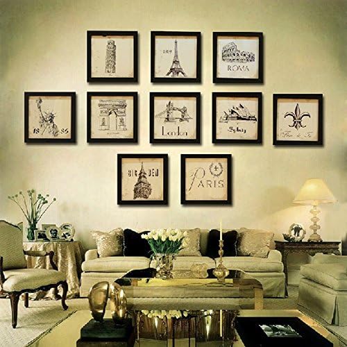 Patined Solid Wood Photo Wall, Old Style, Framed Wall Photo Wall White,Raw Wood Color
