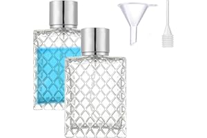 ZIRANEE Atomizzatore di Profumo, 2 Pezzi Vuoti Bottiglie Spray Ricaricabili Con Imbuto e Contagocce - Boccetta di Vetro Cosmetico per Nebbia Fine - Regalo per Casa e Viaggio