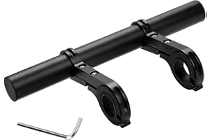 Yizhet Manubrio Extender Bici, 20cm Estensore Manubrio Bici per Estensione da Manubrio con Doppie Morsetti Supporto Manubrio Bici per Tachimetro, GPS, Torcia, Telefono Supporto (Lega di Alluminio)