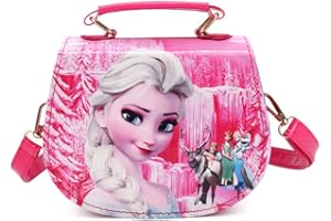Babioms Kinderhandtasche, Eiskönigin Kinder Umhängetasche, für Mädchen zum Ausgehen oder Reisen, Anna und Elsa Schulter-Tasche（18 * 15 * 7cm）