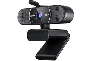 EMEET C960 2K Webcam with Microphone, 2K QHD, 2 Noise-Reduction Mics, TOF Autofocus Streaming Webcam with Privacy Cover, Plug&Play USB Web Cam for Calls/Conference, Zoom/Teams/YouTube, Laptop/Desktop