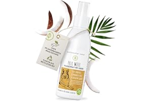 Wolfsbacher Natur Spray démêlant pour Chiens et Chats (200 ML) - élimine Les nœuds et Les nœuds dans Le Pelage 100% Naturel, Convient aux Poils Longs et Courts, avec Un Parfum de Coco