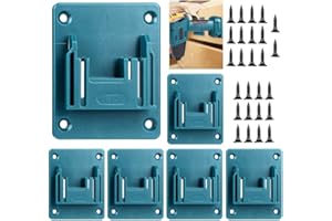 COLNK Lot de 6 Mural Support Machine, Porte-Outils pour Makita 18 V Outil électrique, Atelier Outils de Stockage (bleu)