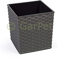 Pflanzkübel Würfel eckig Rattan Blumenkübel Pflanz Gefäß Blumen Topf 25 30 40 anthrazit 250x250