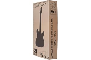 SELFHOLD Boxes2Go Double Wall Electric Guitar Shipping Box 410mm x 130mm x 1100mm (41 x 13 x 110cm) - Guitar Shipping Boxes UK
