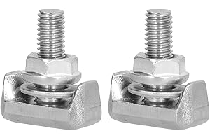 KIMISS Batterie T‑, 2 Pièces Borne de Batterie de Voiture T- Vis de Boulon de Tendeur de Câble de Batterie en Acier Inoxydable 19116852 Remplacement pour