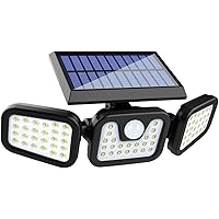HOOK i Solar Lights Outdoor,74 LED Solar Motion Sensor Lights Outdoor, 3 Adjustable Heads Solar Security Lights, IP65…
