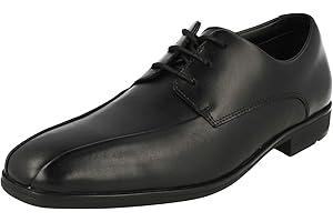 Clarks Willis Lad Bootleg Boys Senior School Shoes 4 UK F Black