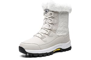 AARDIMI Warm Gefüttert Winterschuhe Damen Schneestiefel Wasserdicht Outdoor Trekking Wanderschuhe Schlupfstiefel Gr. 36-42